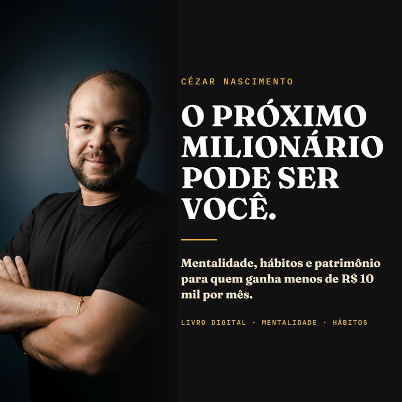 Capa do livro digital O Próximo Milionário Pode Ser Você